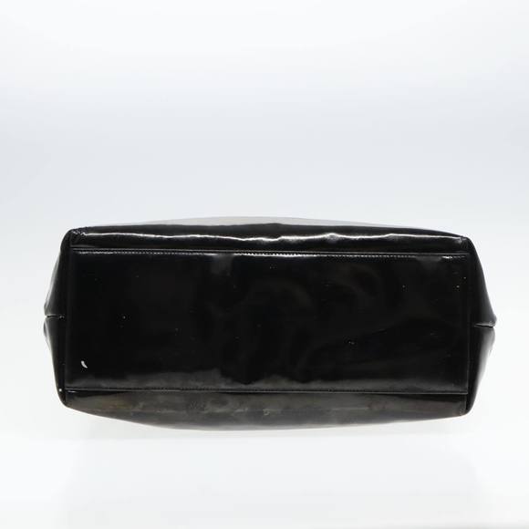 CHANEL COCO Mark Chain Shoulder Bag Patent leather Black Gold CC Auth bs18484 - Picture 5 of 16